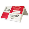Auto Standard Document Folder - White Marble Crush Paper w/ Red (9 7/8"x6")